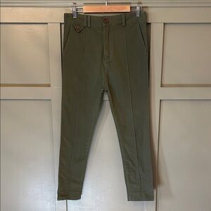 I Love Ugly The Ralph Pants Front Pleat Tapered Leg Olive Green Size Medium